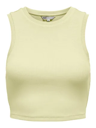 ONLY - ONLVILMA S/L CROPPED TANK TOP JRS NOOS Double Cream - Gr. - XL