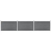 vidaXL Gartenzaun Gartenzaun WPC 526x106 cm Grau, (1-St)