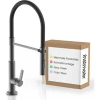 instmaier Küchenarmatur Nova, Spültischarmatur mit hohem Auslauf, flexible Handbrause 2 Strahlarten