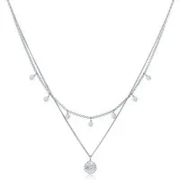 Elli Ketten-Set Layer Plättchen Disc Sonne 925 Silber, Plättchen