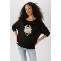 Aniston SELECTED Oversize-Shirt mit dekorativen, goldfarbenen Taschendruck vorne - NEUE KOLLEKTION