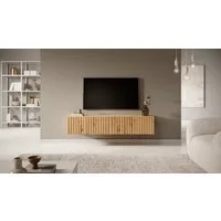 Selsey TV-Schrank TELIRE Hängend mit 2 grifflosen Lamellenfronten, 138,6 cm