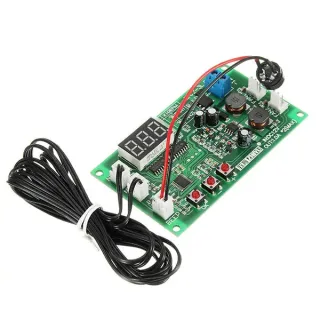ZHIYU® DC 12V 2 Way 3 Wire Fan Smart Temperature Controller With Temperature Speed Digital Display Stop-Rotating Alarm F
