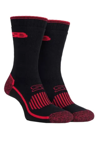 Storm Bloc - 2 Paar Herren Heavy Duty verstärkte atmungsaktive Baumwolle Arbeitssocken für Stiefel