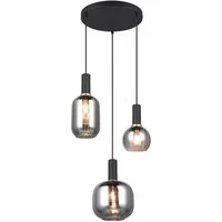TRIO Leuchten LED Pendelleuchte, Dimmfunktion, LED wechselbar, warmweiß, Cluster Lampenschirm-e Glas hängend Esstisch-lampe Treppenhaus, Ø38cm
