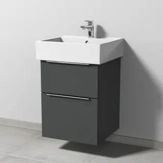 Sanipa 3way Waschtischunterbau zu Duravit Vero Air Waschtisch mit 2 Auszügen, Anthrazit-Matt UM43122
