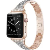 Wigento Smartwatch-Armband Für Apple Watch Series 11 10 42mm / 9 8 7 41mm Diamant Design Armband