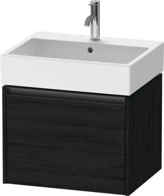 Duravit Ketho.2 Waschtischunterbau wandhängend Eiche Schwarz Matt 584x460x440 mm - K25075016160000 K25075016160000