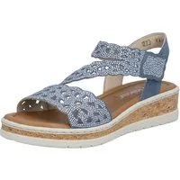 Rieker Keilsandalette Keilsandalette, Sommerschuh, Urlaubsschuh mit Glitzersteine