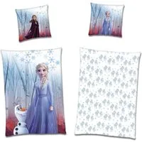 Familando Kinderbettwäsche Disney Frozen Eiskönigin 135x200 80x80 cm Fleece-Bettwäsche mit Reißve, Microfaser-Flanell, 2 teilig, extra flauschig und weich, mit Wendemotiv