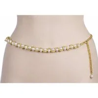 Cassandra Accessoires Kettengürtel Damen Taillenkette Gold - mit Perlen