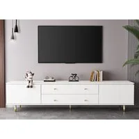 Lexzurn TV-Schrank Hängender TV-Schrank,175cm,Lowboard,Fernsehschrank (TV-Lowboard,TV-Möbel,Erfüllt den Umweltstandard E1,Gesamtabmessungen: 175*50*33cm,Schließfächer mit großer Kapazität, für Großbildfernseher bis 85, 4 Farben (Weiß/Beige/Holzoptik/