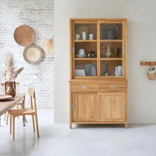 Geschirrschrank aus massivem Teakholz Coffee Tek 120 cm
