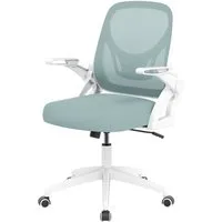 COSTWAY Bürostuhl, Ergonomischer Drehstuhl mit hochklappbaren Armlehnen