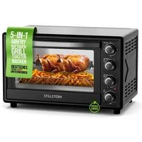 Stillstern Minibackofen MB35-MX 2G (35L) Deutsche Version, Ofenhandschuhe, Rezeptheft, Drehspieß, Timer, Innenbeleuchtung