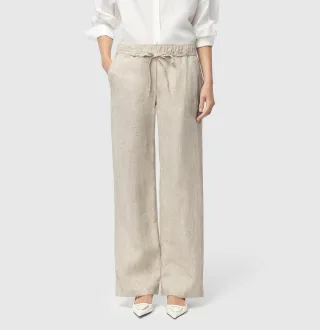 MAC - MAC JEANS - CHIARA BELT, Pure linen beige - Gr. - 32