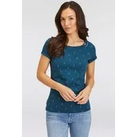Ragwear T-Shirt FLORAH A ORGANIC O mit maritimen Anker-Allover-Druck