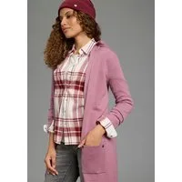 KangaROOS Longstrickjacke mit Kapuze, Langarm, figurumspielende Passform, ohne Verschluss