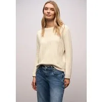 STREET ONE Strickpullover mit Rundhals, strukturiert