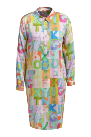 Milano Italy - shirtdress 3/4 sleeve rosã© print - Gr. - 44