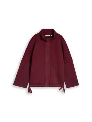 Tom Tailor - Sweatjacke mit Stehkragen rot - Gr. - M