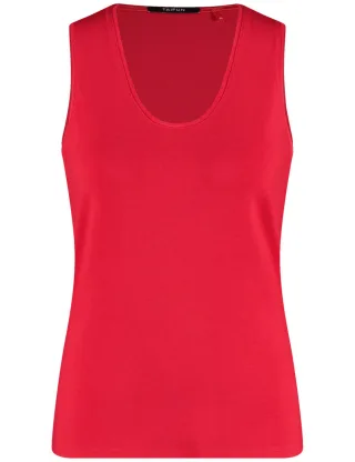 TAIFUN - Basic Top aus weichem Jersey rot - Gr. - 36