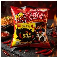 Samyang Knabberei, 1 x 80 g, Buldak Zzaldduk 2x Spicy Chips