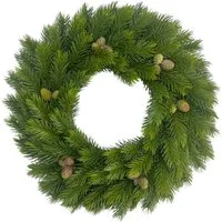 Kunstkranz Künstlicher Tannenkranz mit Zapfen Ø 40cm. Adventskranz Winterdeko, Floratexx GmbH