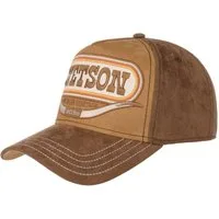 Stetson Baseball Cap Trucker-Cap mit eingesticktem Büffelhorn und Lederoptik