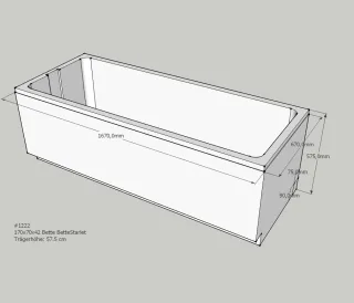 Neuesbad Wannenträger für Bette Starlet 170x70 SW12468