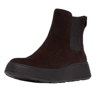 Fit Flop - "F-Mode" Stiefeletten für Damen, Wildleder, flach geformter Absatz (Braun)
