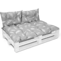 Amilian Dekokissen Dekokissen Set 3-teilig Gartenbank Outdoor 80x120cm + 2 x40x60cm, Gartenbankauflage & Sitzpolster für Outdoor und Europaletten