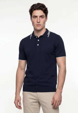 Polo Shirt Kurzarm Strick-Polo Shirt Kurzarm