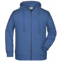 James & Nicholson Kapuzensweatjacke Sportliche Herren Sweatjacke aus Bio-Baumwolle 8026 Hochwertige French-Terry Qualität