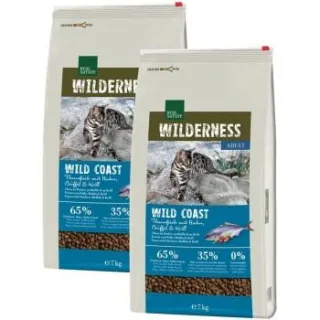 REAL NATURE WILDERNESS Trockenfutter Katze, Adult, Wildcoast, Thunfisch mit Huhn, Büffel & Krill 2x7 kg