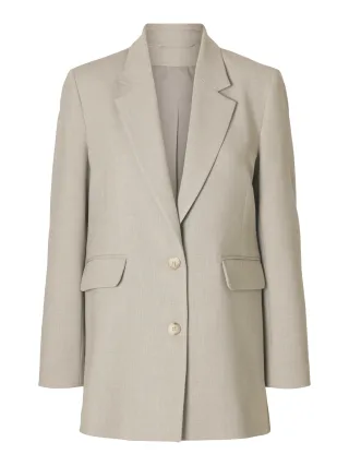 selected women - SLWRITA LS RELAXED BLAZER MEL NOOS Island Fossil - Gr. - 34