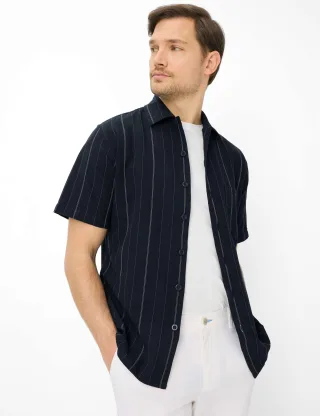 Brax Herren Hemd Style LUKE marine, Blau, Gr. XXXL