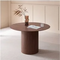 GrandCA HOME Esstisch Moderner runder Esstisch aus Holz (MDF) (1-St), Geeignet für Küchen und Esszimmer, 120 × 76 cm