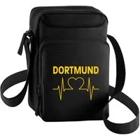 multifanshop Schultertasche Dortmund - Herzschlag - Tasche