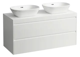 LAUFEN WTU+WT-Platte LANI 495x1185x580 m.Aus re+liPL.65 mm( weiß matt)2Schubl we matt, H404574112260 H4045741122601