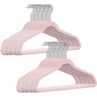 StickandShine Kleiderbügel 50 Stück Samt Kleiderbügel mit Silber Haken (50er Set), (Spar-Set), Designbügel