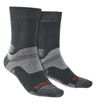 Bridgedale - Herren Wandern Midweight Merinowolle Socken - Gunmetal