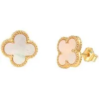 ROUGEMONT Paar Ohrstecker Kleeblatt Damen Ohrstecker Glücksbringer 925 Sterling Silber, Elegantes Clover Design Symbol für Glück, Liebe und positive Energie