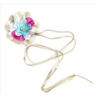 MIRROSI Taillengürtel Blume aus Echtleder zu binden, Einheitsgröße, Made in Italy Einheitsgröße (Geeignet für einen Hüftumfang bis zum ca.150 cm)