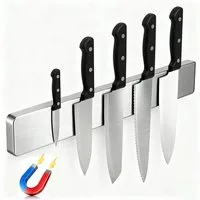 IBETTER Magnet-Messerblock Magnetleiste, Messerblock 40cm Edelstahl, Ohne Messer (1tlg), Magnetische Messerleiste für Küche / Werkzeug - Wandmontage, bohrfrei
