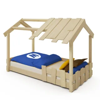 Kinderbett CrAzY Beach Spielbett für Kinder - Abenteuer Holz Spielhaus Hochbett Schlafzimmer Design - Bunt bemaltes Schlafparadies - Wickey