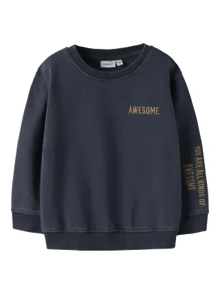 NAME IT - NMMTONATE LS NREG SWEAT BRU Navy Blazer - Gr. - 92