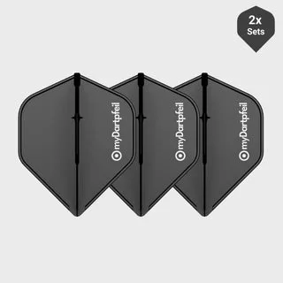Standard Dart Flights UltraX (2 Sets) - Schwarz