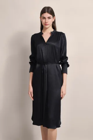 Bugatti Damen Blusenkleid mit Bindegürtel