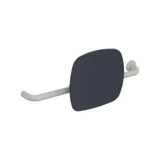 Hewi 801 Rückenstütze 801.51B9262R97 Wandabstand 150mm, Ausführung rechts, matt, Lehne anthrazitgrau, lichtgrau